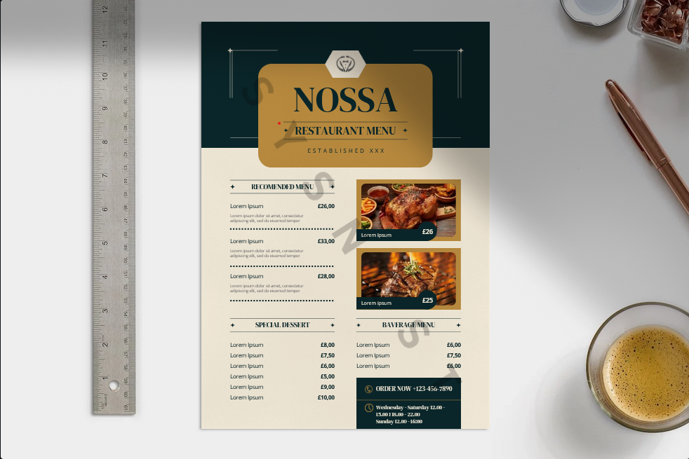 Menu Mockup - Example 2
